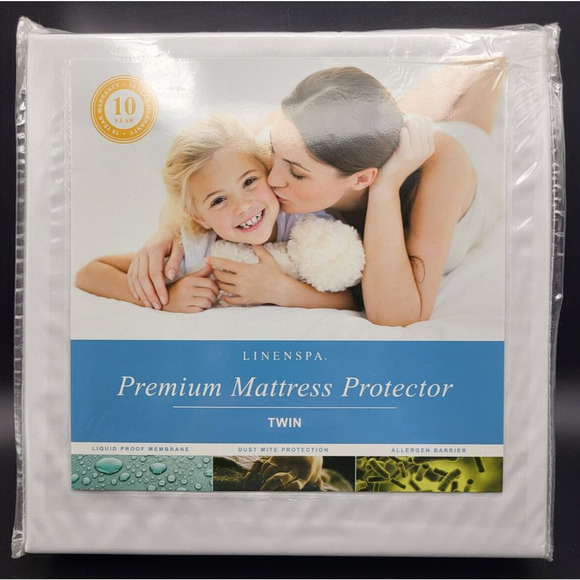 Linenspa Premium Twin Mattress Protector Waterproof Dust Mite Allergen Protect - Picture 14 of 14